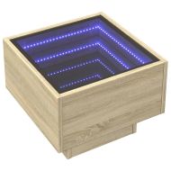 Нощна масичка с Infinity LED сонома дъб 40x40x30 см