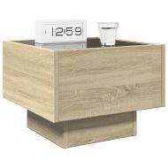 Нощна масичка с Infinity LED сонома дъб 40x40x30 см