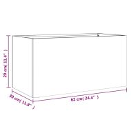 Кашпа, черна, 62x30x29 см, стомана