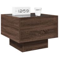 Нощна масичка с Infinity LED, кафяв дъб, 40x40x30 см