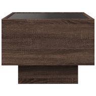 Нощна масичка с Infinity LED, кафяв дъб, 40x40x30 см