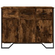 Сайдборд, опушен дъб, 97x32,5x74,5 см, инженерно дърво