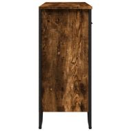 Сайдборд, опушен дъб, 97x32,5x74,5 см, инженерно дърво