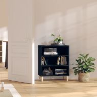 Бюфет черен 57x35x70 см инженерно дърво