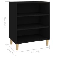 Бюфет черен 57x35x70 см инженерно дърво
