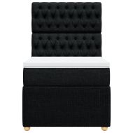 Боксспринг легло с матрак, черна, 90x190 см, плат