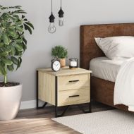 Нощно шкафче, дъб сонома, 40x41x40 см, инженерно дърво