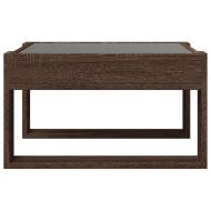 Маса за кафе с Infinity LED, кафяв дъб, 50x53x30 см