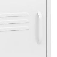 Нощно шкафче, бяло, 35х35х51 см, стомана