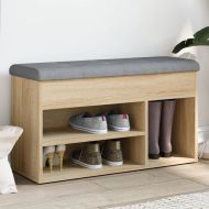 Пейка за обувки, сонома дъб, 82x32x45,5 см, инженерно дърво