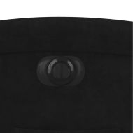 Електрически изправящ реклайнер стол, черен, кадифе