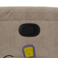 Изправящ масажен наклоняем стол, таупе, микрофибърен текстил