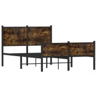 Метална рамка за легло, без матрак, опушен дъб, 120x200 см