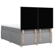 Боксспринг легло с матрак, светлосиво, 160x200 см, плат