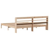Рамка за легло без матрак 200x200 см масивна чамова дървесина