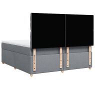 Боксспринг легло с матрак, светлосиво, 180x200 см, плат