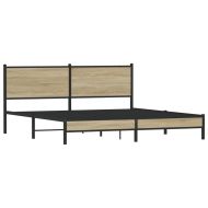 Метална рамка за легло, без матрак, сонома дъб, 180x200 см