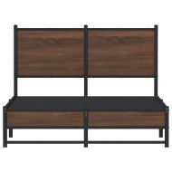 Метална рамка за легло, без матрак, кафяв дъб, 120x200 см
