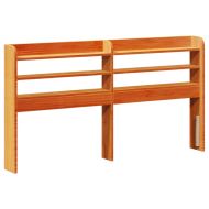 Рамка за легло с табла, восъчнокафяв, 150x200 см, бор масив