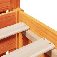 Рамка за легло без матрак, восъчнокафяв, 160x200 см, бор масив