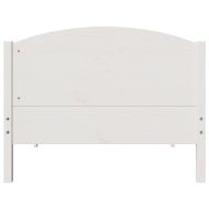 Рамка за легло без матрак, бял, 100x200 см, бор масив