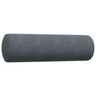 Мека мебел от 2 части с възглавници и болстери тъмносив кадифе