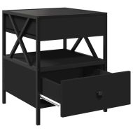 Маса за кафе с Infinity LED черна 40x40x51 см