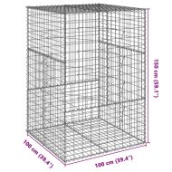 Габионна кошница с покритие, 100x100x150 см, поцинковано желязо