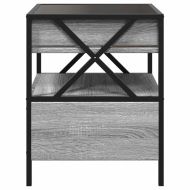 Маса за кафе с Infinity LED, сив сонома, 40x40x51 см