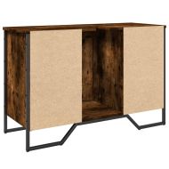 Шкаф за мивка за баня, опушен дъб, 91x35x60 см, инженерно дърво