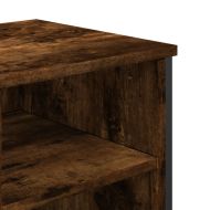 Шкаф за мивка за баня, опушен дъб, 91x35x60 см, инженерно дърво