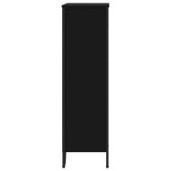 Библиотека черна 80x31x106 см инженерно дърво