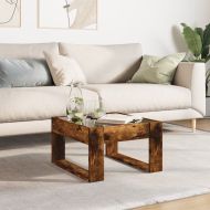 Маса за кафе с Infinity LED, опушен дъб, 50x53x30 см