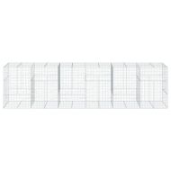 Габионна кошница с покритие, 600x100x150 см, поцинковано желязо