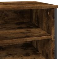 Шкаф за обувки, опушен дъб, 80x38x78 см, инженерно дърво