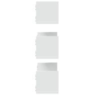 Стенни рафтове, 3 бр, бели, 58x18x18 см, инженерно дърво
