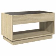 Маса за кафе с Infinity LED, сонома дъб, 90x50x50 см