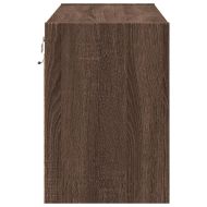 Стенен ТВ шкаф с LED осветление, кафяв дъб, 80x31x45 см