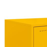 Маса за кафе, горчица жълто, 68x50x43,5 см, стомана