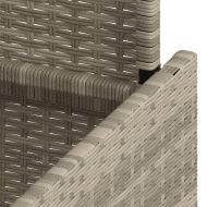 Градинска маса стъклен плот светлосива 100x55x73 см полиратан