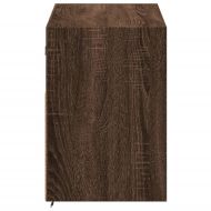 Стенен ТВ шкаф с LED осветление, кафяв дъб, 100x31x45 см