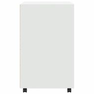 Подвижен шкаф, бял, 60x48x81 см, инженерно дърво