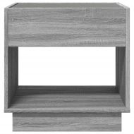 Нощна масичка с Infinity LED, сив сонома, 50x50x50 см