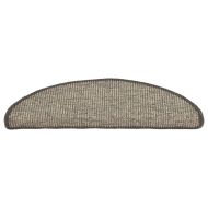 Изтривалки за стълби 15 бр. 56x17x3 см, бежови и сиви, полукръгли