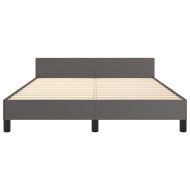 Рамка за легло с табла, сива, 140x200 см, изкуствена кожа