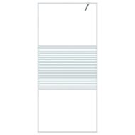 Параван за баня, бял, 90x195 см, прозрачно ESG стъкло