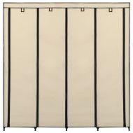 Гардероб с 4 отделения, кремав, 175x45x170 см