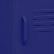 Нощно шкафче, нейви синьо, 35х35х51 см, стомана