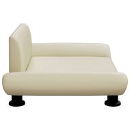 Кучешко легло, кремаво, 70x45x28 см, изкуствена кожа