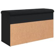 Пейка за обувки, черна, 82x32x45,5 см, инженерно дърво